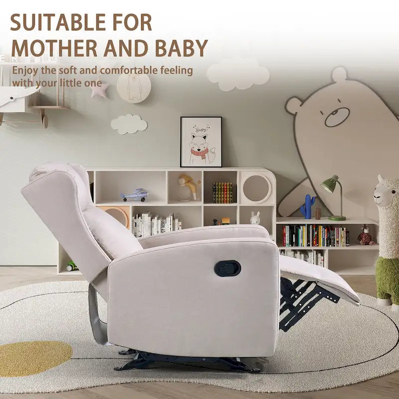 Rocking Recliner Chair for Living Room, Adjustable ern Recliner Chair, Recliner Sofa with Lumbar Support