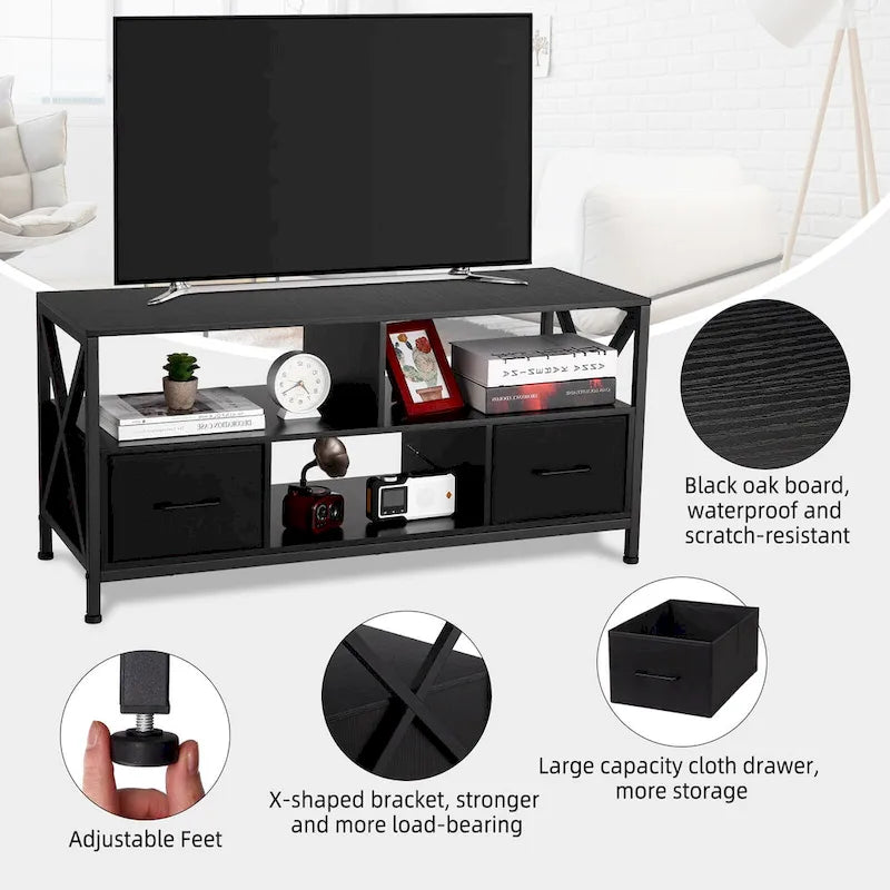TV Stand for 50 inch TV, Entertainment Center with Storage - 42 inches