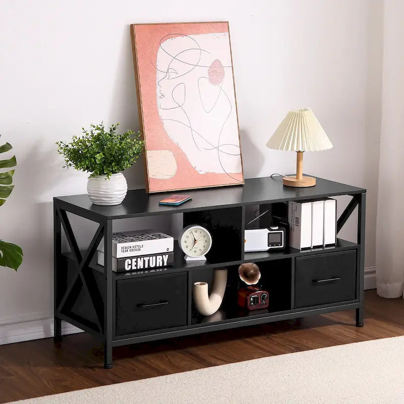 TV Stand for 50 inch TV, Entertainment Center with Storage - 42 inches
