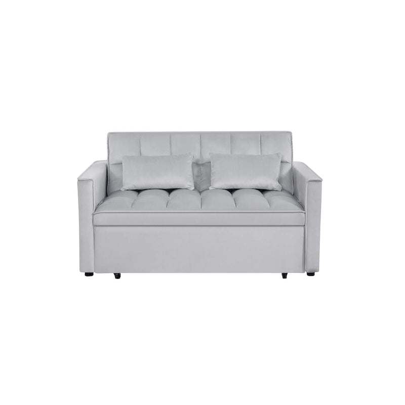 Convertible Futon Sofa Bed,Adjustable Backrest,Armrest Holders