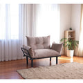 Metal Frame Loveseat With Removable Cushions