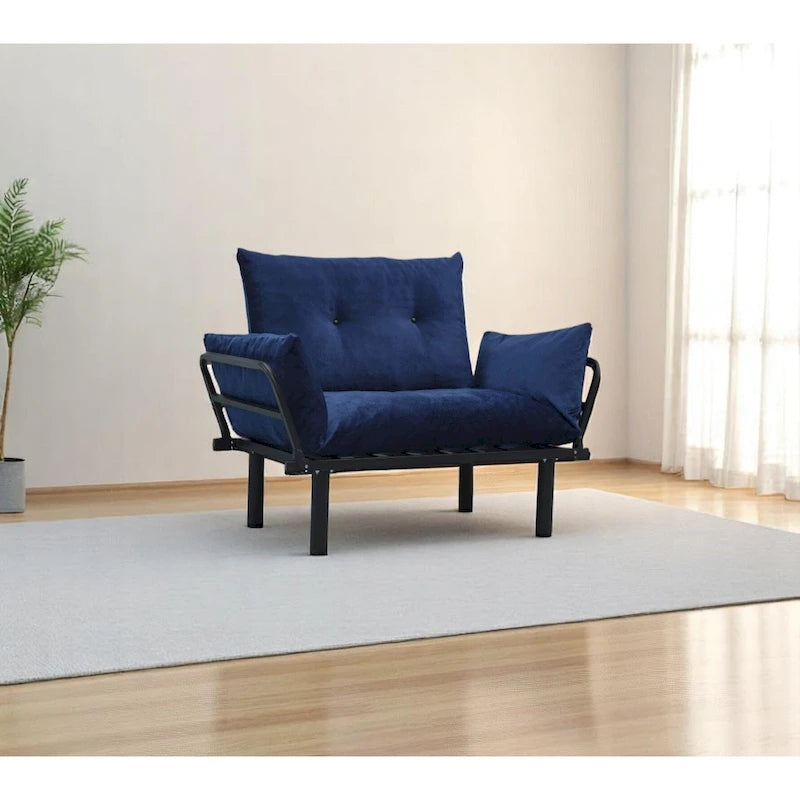 Metal Frame Loveseat With Removable Cushions