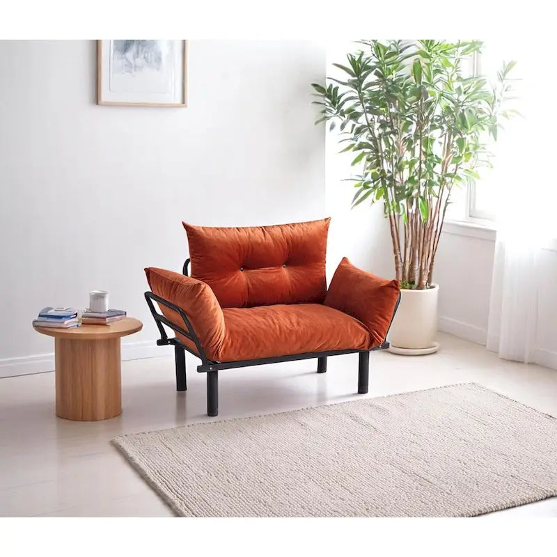 Metal Frame Loveseat With Removable Cushions