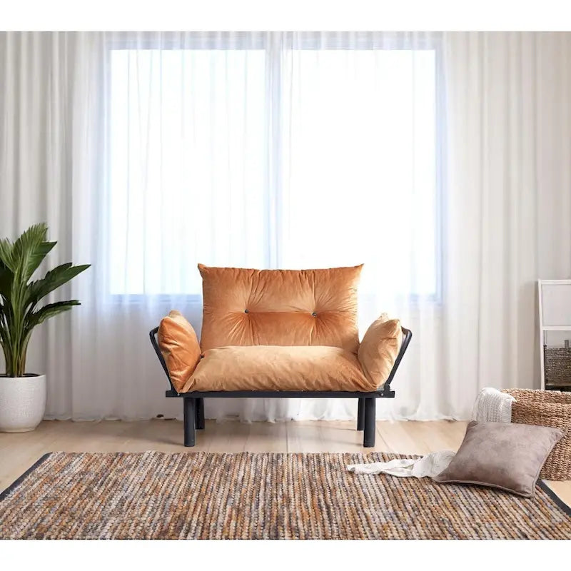 Metal Frame Loveseat With Removable Cushions