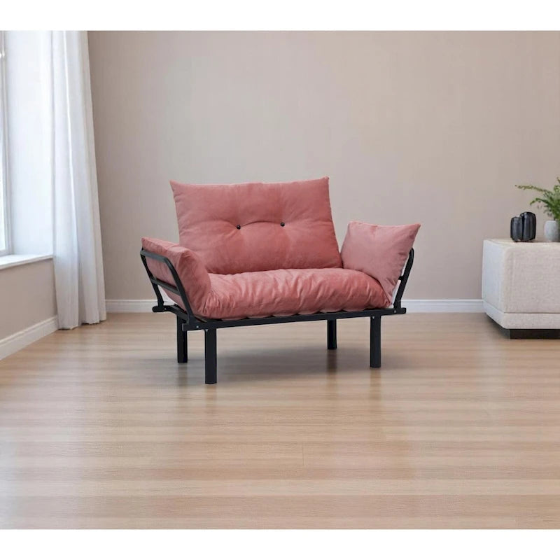 Metal Frame Loveseat With Removable Cushions