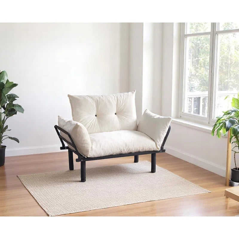 Metal Frame Loveseat With Removable Cushions