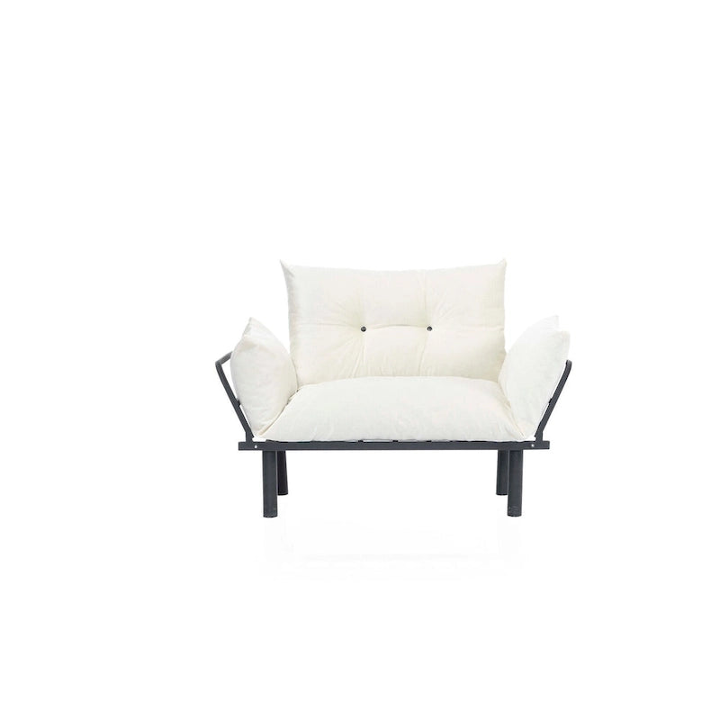 Metal Frame Loveseat With Removable Cushions