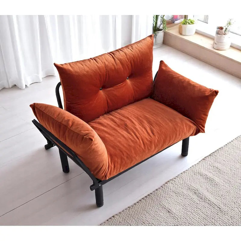Metal Frame Loveseat With Removable Cushions
