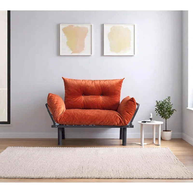 Metal Frame Loveseat With Removable Cushions