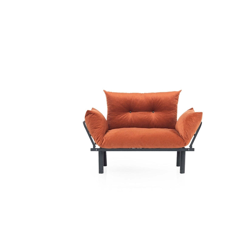 Metal Frame Loveseat With Removable Cushions