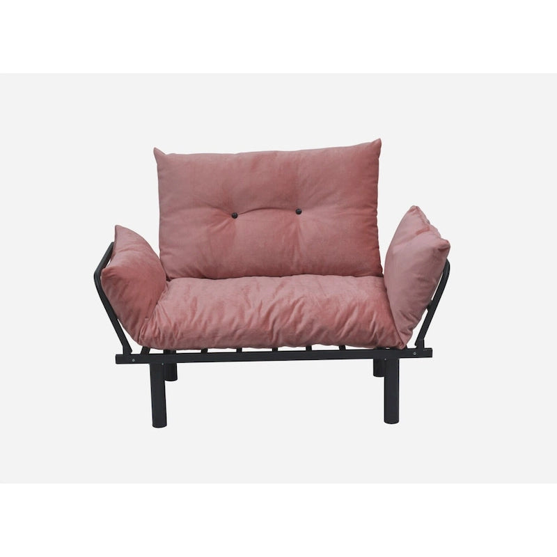 Metal Frame Loveseat With Removable Cushions
