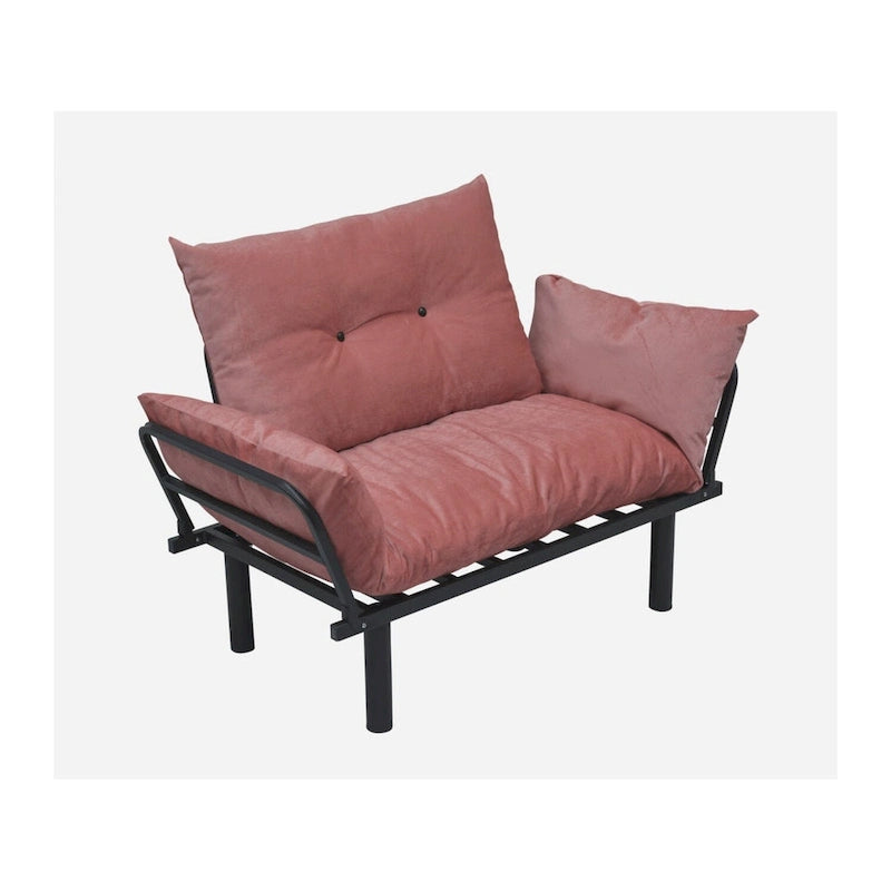 Metal Frame Loveseat With Removable Cushions