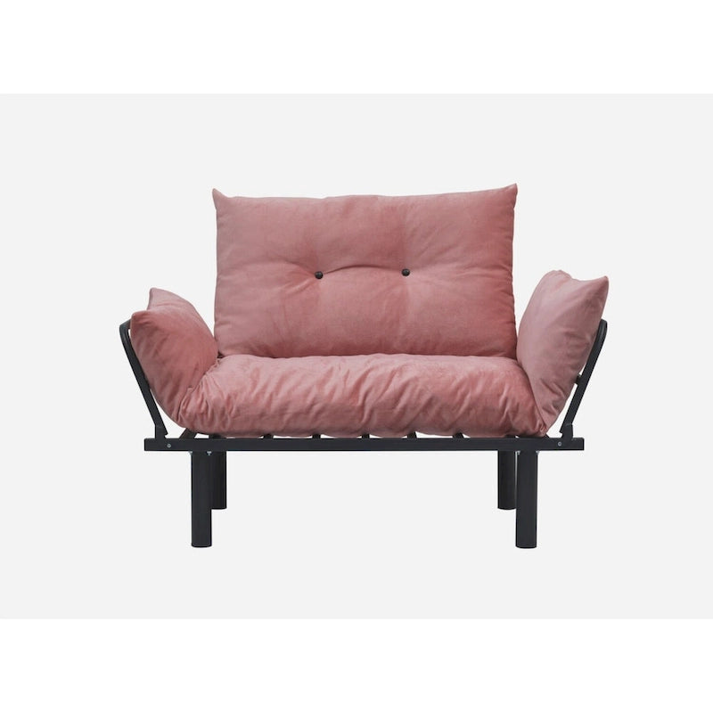 Metal Frame Loveseat With Removable Cushions