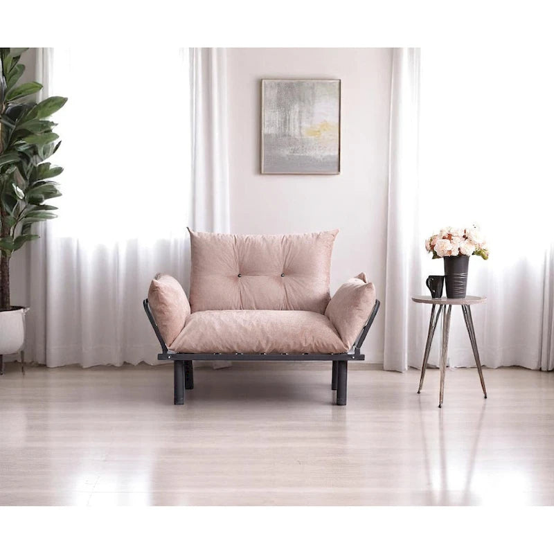 Metal Frame Loveseat With Removable Cushions