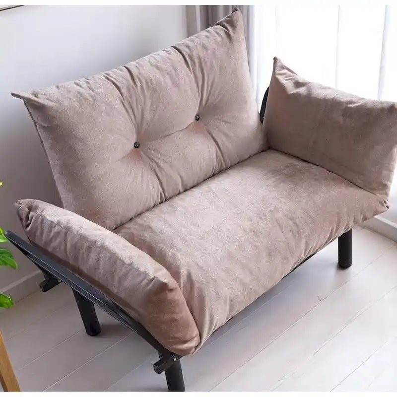 Metal Frame Loveseat With Removable Cushions