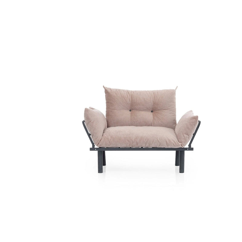 Metal Frame Loveseat With Removable Cushions