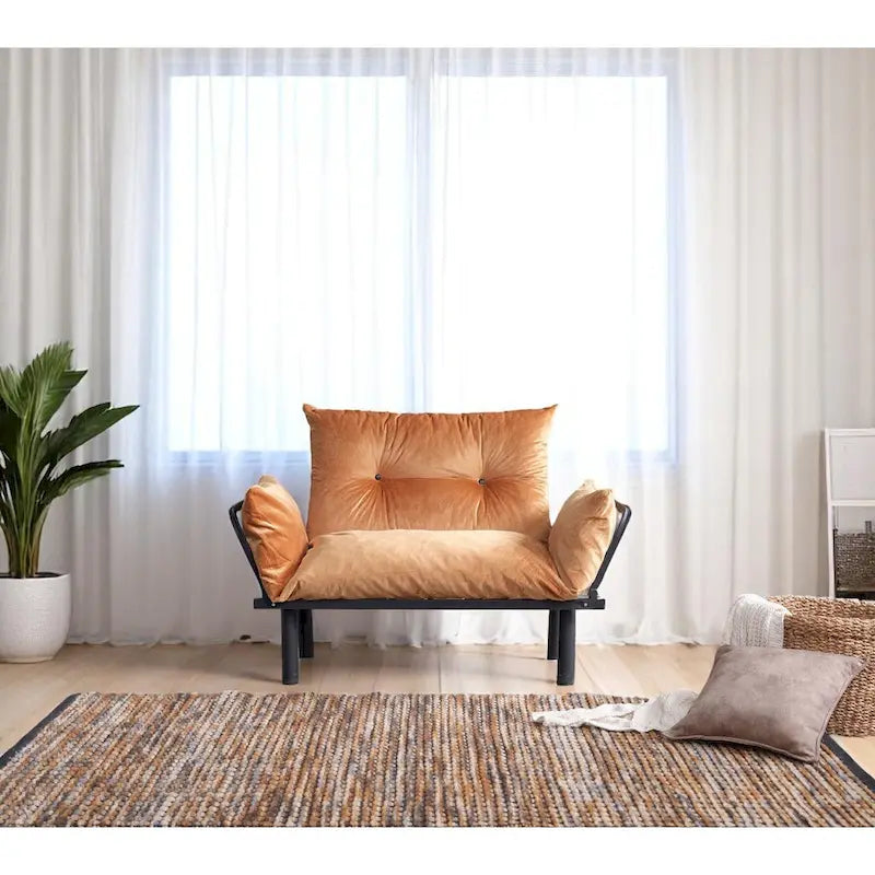 Metal Frame Loveseat With Removable Cushions