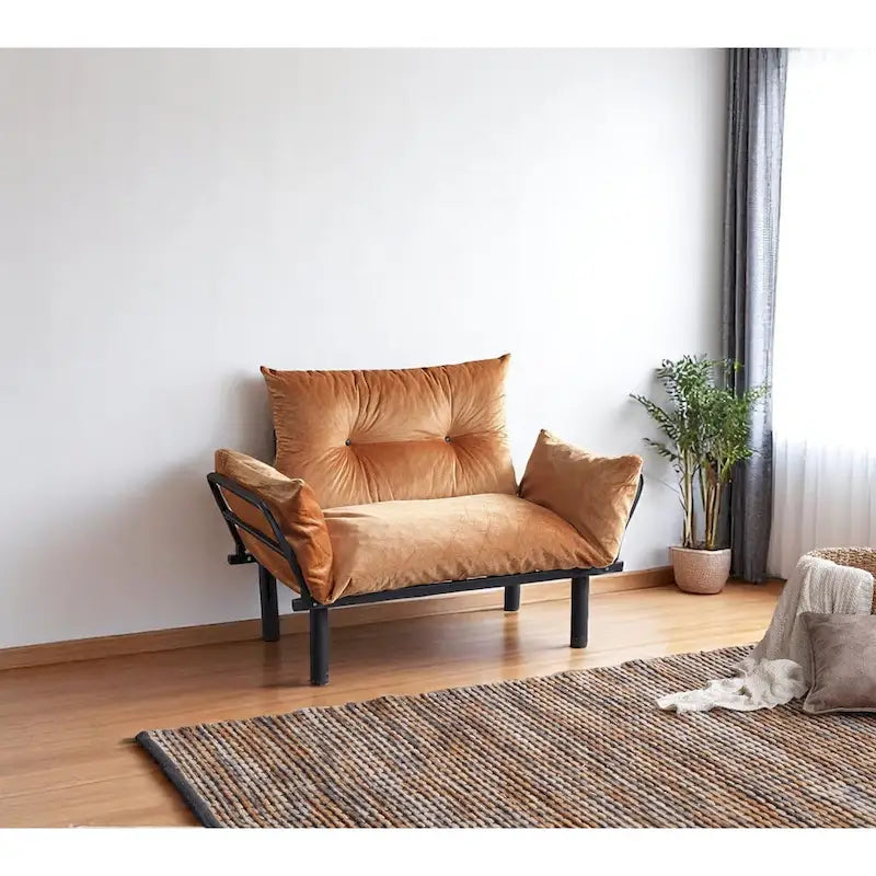 Metal Frame Loveseat With Removable Cushions