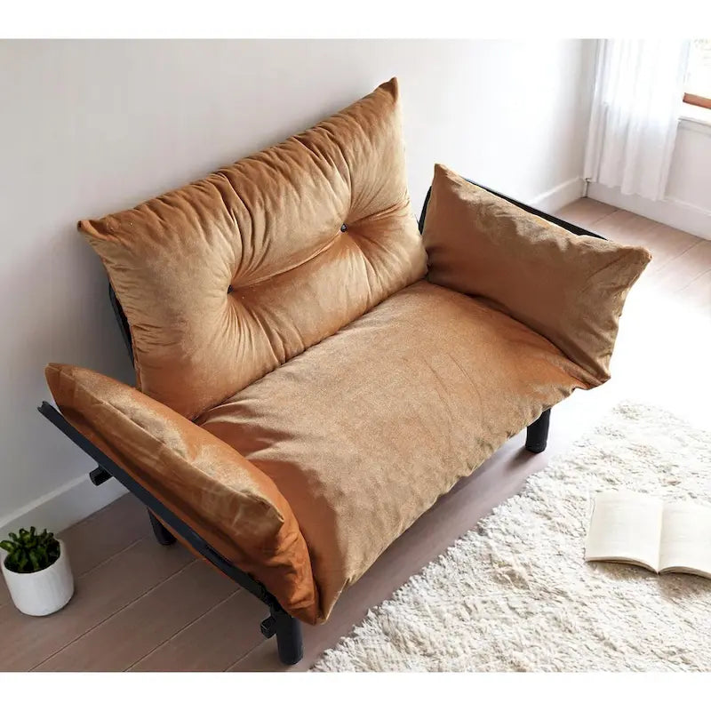 Metal Frame Loveseat With Removable Cushions