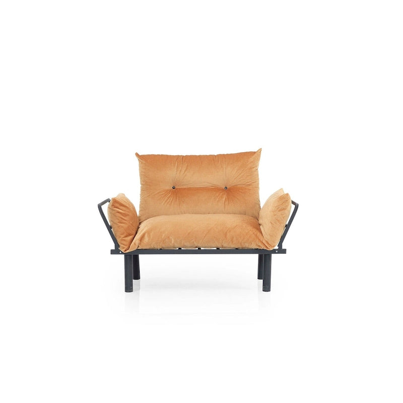 Metal Frame Loveseat With Removable Cushions