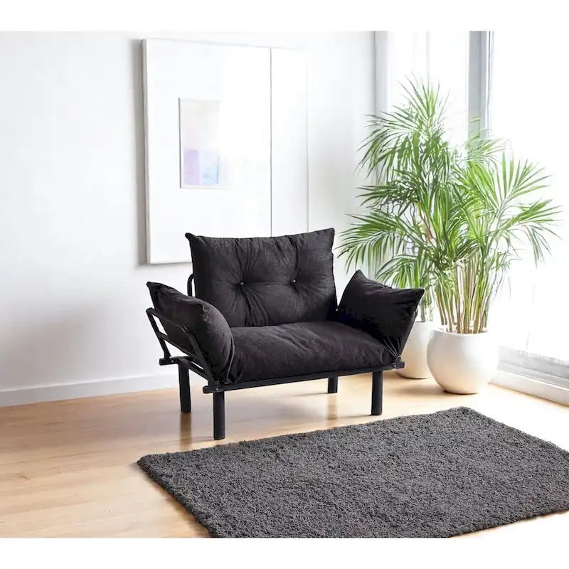 Metal Frame Loveseat With Removable Cushions