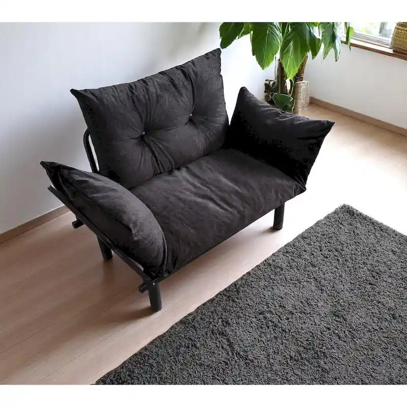 Metal Frame Loveseat With Removable Cushions