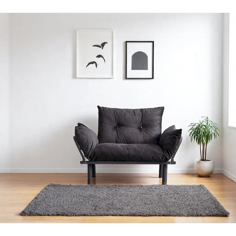 Metal Frame Loveseat With Removable Cushions