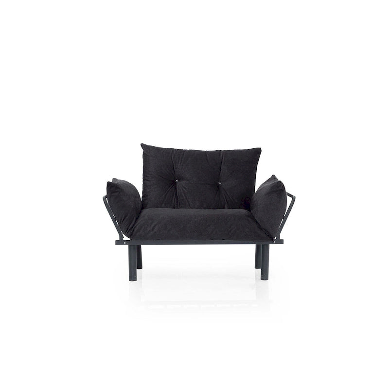 Metal Frame Loveseat With Removable Cushions