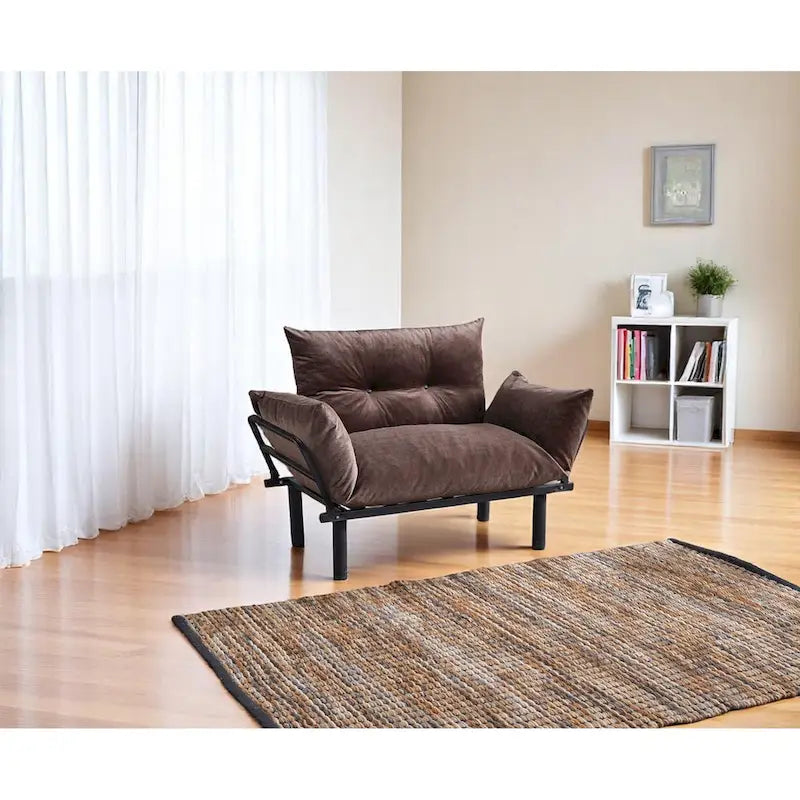 Metal Frame Loveseat With Removable Cushions