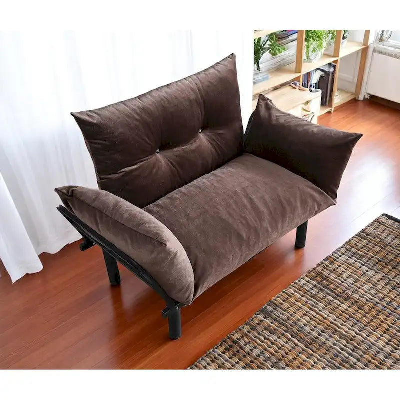 Metal Frame Loveseat With Removable Cushions