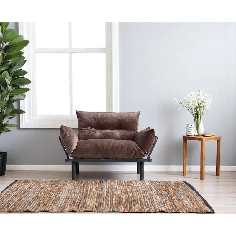 Metal Frame Loveseat With Removable Cushions
