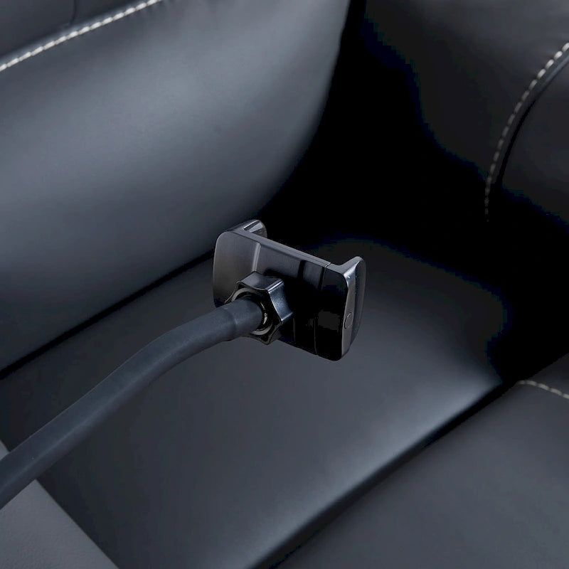 Black Power Recliner Chair, with Massage, Heating, USB Ports, Phone Holder, and Side Pockets, Adjustable Recline up to 139