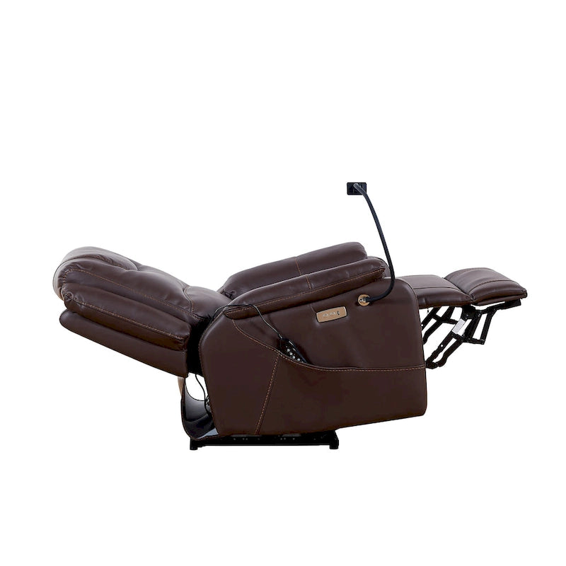 Black Power Recliner Chair, with Massage, Heating, USB Ports, Phone Holder, and Side Pockets, Adjustable Recline up to 139