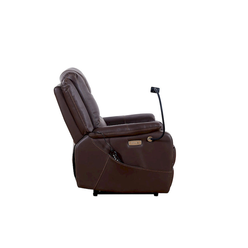 Black Power Recliner Chair, with Massage, Heating, USB Ports, Phone Holder, and Side Pockets, Adjustable Recline up to 139