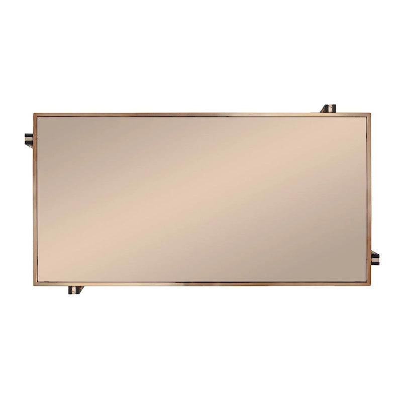 Furniture Champagne Metal with Smoked Mirror Coffee Table