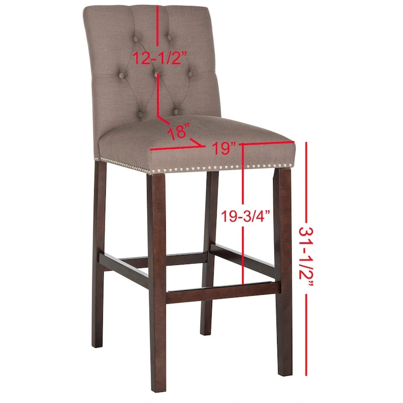 31.5 Inch Bar Stool (Set of 2) - 19 x 20 x 44 - 19Wx23Dx44H