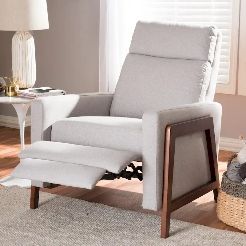 Mid-century Fabric Recliner by