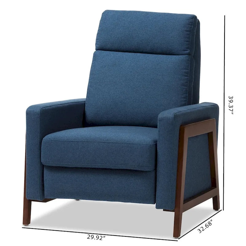Mid-century Fabric Recliner by