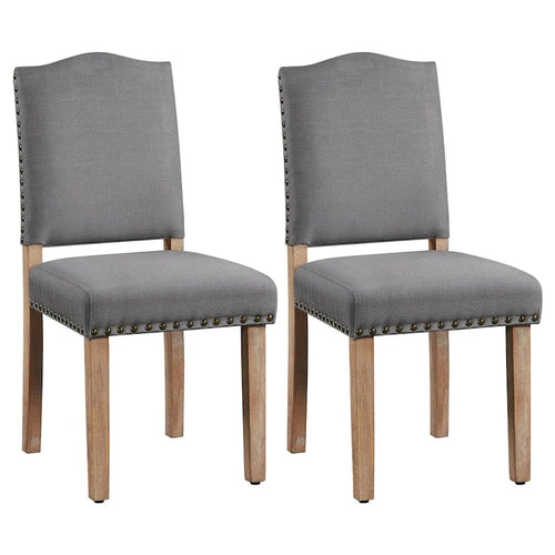 2PCS Dining Chairs Upholstered Kitchen Chairs with Nailhead Trim - 18 L 22.5 W 36.5 H