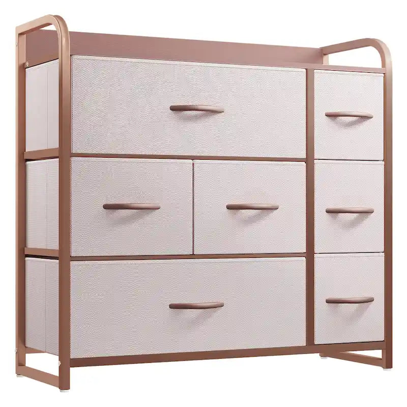Multifunction 7 Drawers Furniture Storage Chest Grey 7-Drawer Dresser