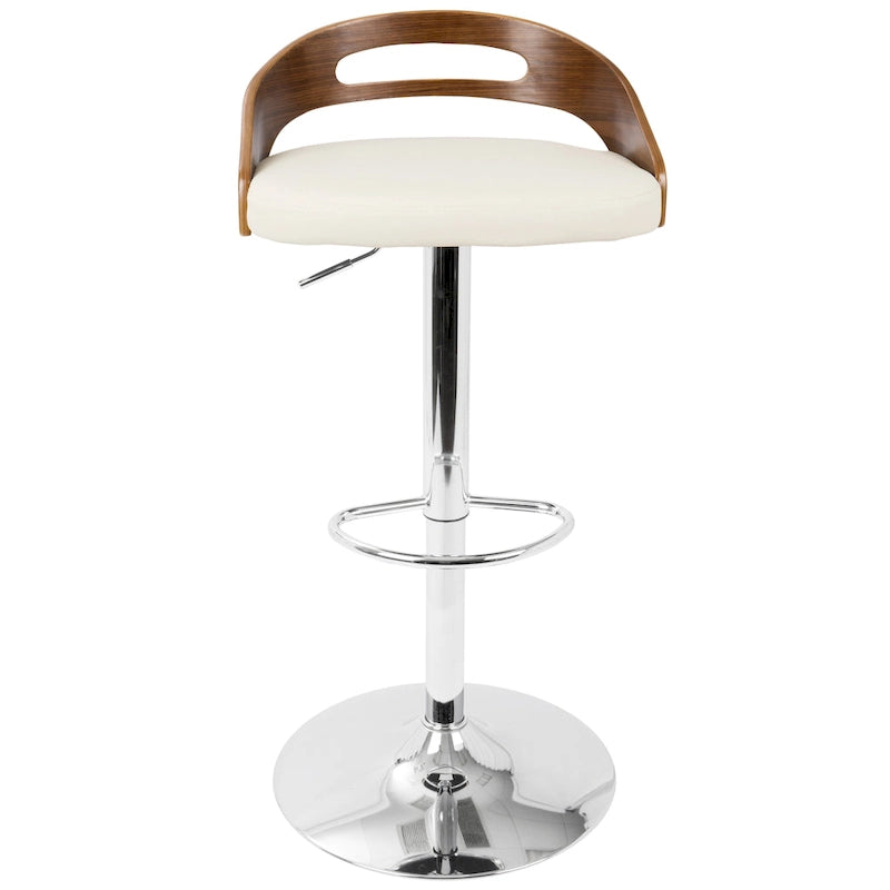 Adjustable Bar Stool with Oval Footrest (Set of 2)