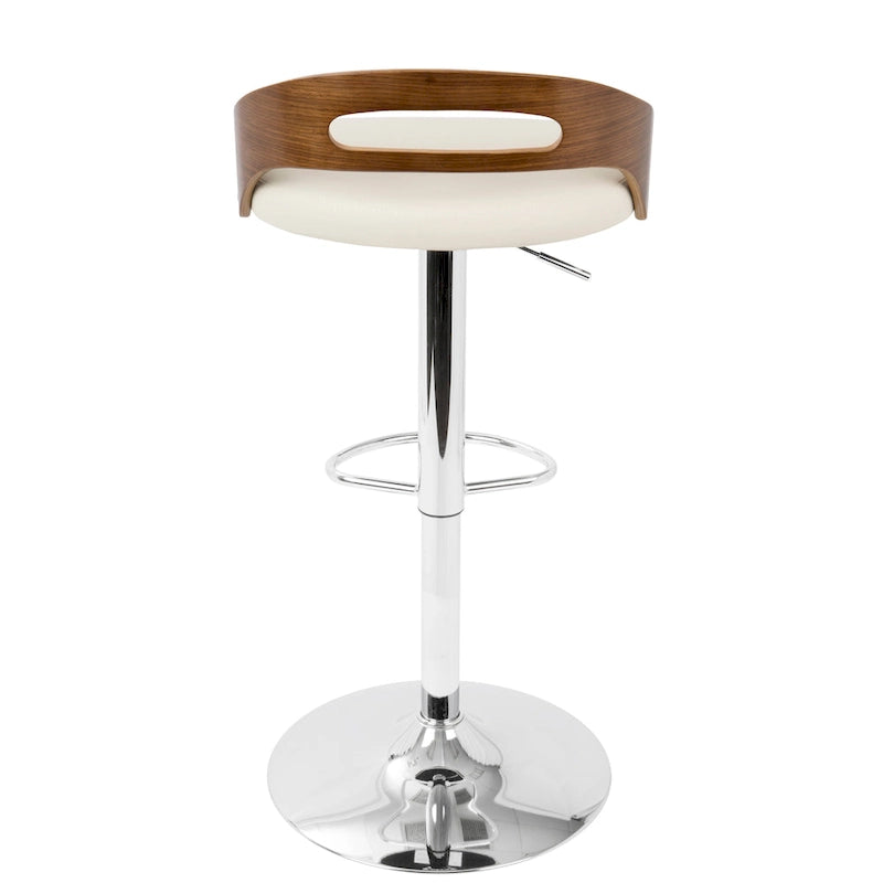 Adjustable Bar Stool with Oval Footrest (Set of 2)