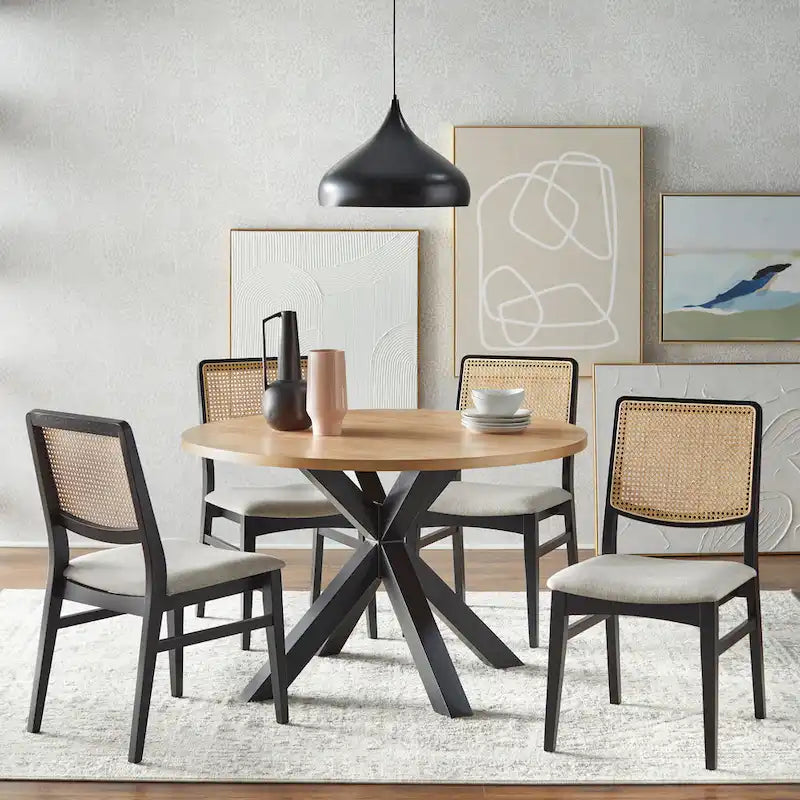Cross Pedestal Dining Table