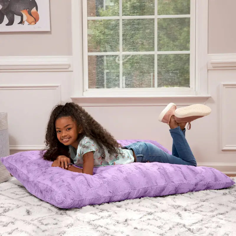 3.5 Foot Giant Decor Floor Pillow For Kids, Faux-Fur