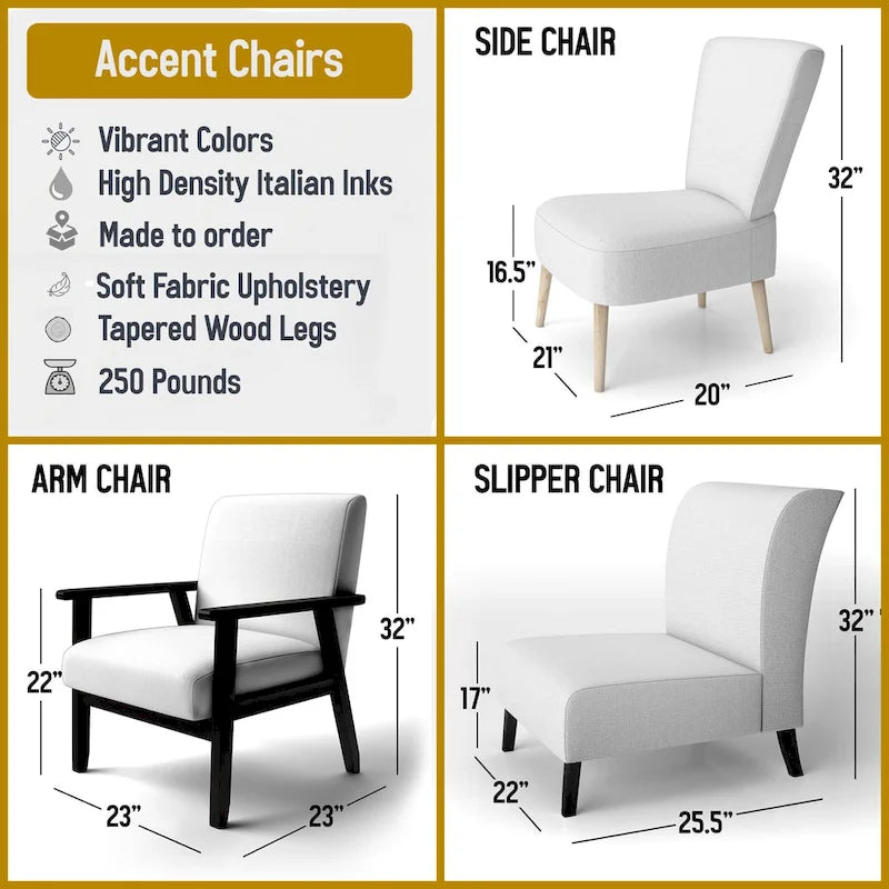 Colorful Abstract Painting Strokes II Upholstered ern Accent Chair and Arm Chair