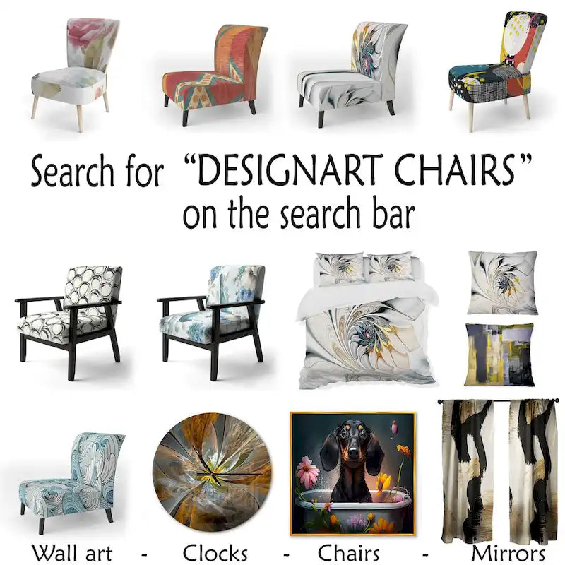 Colorful Abstract Painting Strokes II Upholstered ern Accent Chair and Arm Chair