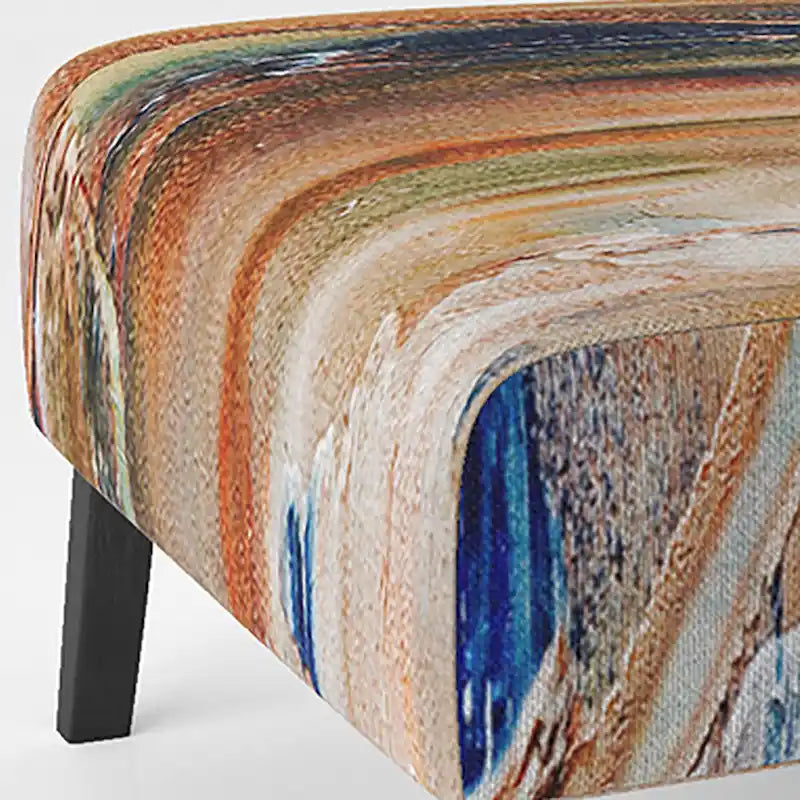 Colorful Abstract Painting Strokes II Upholstered ern Accent Chair and Arm Chair