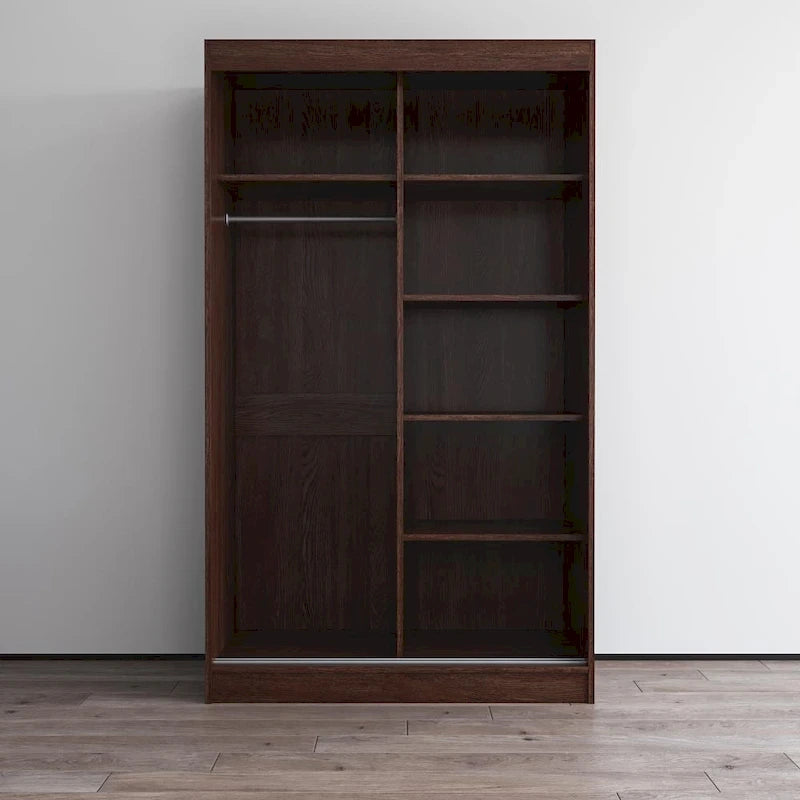 High Gloss 2-door ern Wardrobe with Mirror