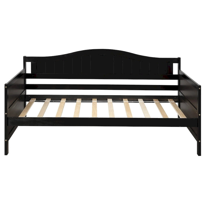 Twin Size Wooden Daybed with Trundle Bed