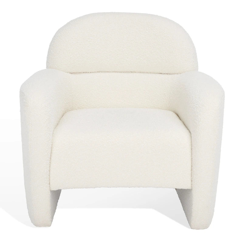 Boucle Accent Chair - 33 In W x 33.5 In D x 34 In H - 33Wx34Dx34H
